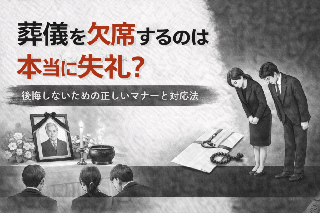 葬儀を欠席するのは本当に失礼？後悔しないための正しいマナーと対応法