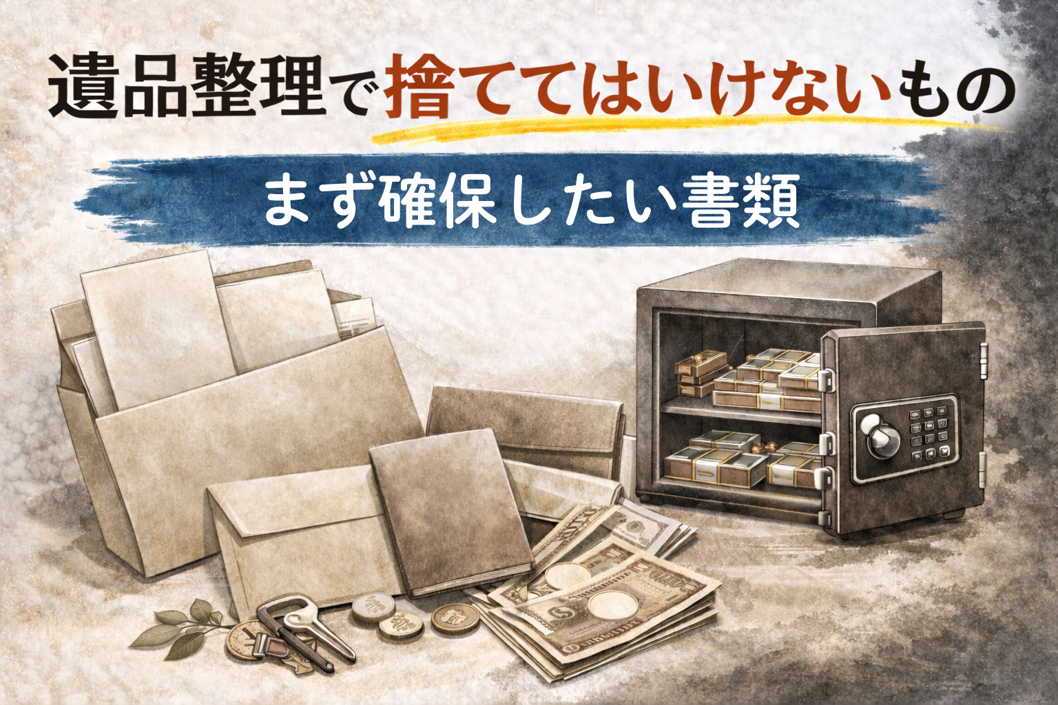 遺品整理で捨ててはいけないもの｜まず確保したい書類・貴重品チェック