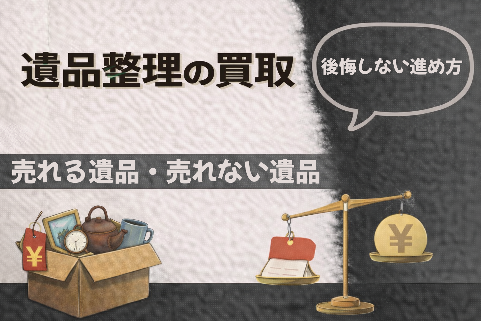 遺品整理の買取｜売れる遺品・売れない遺品と、後悔しない進め方