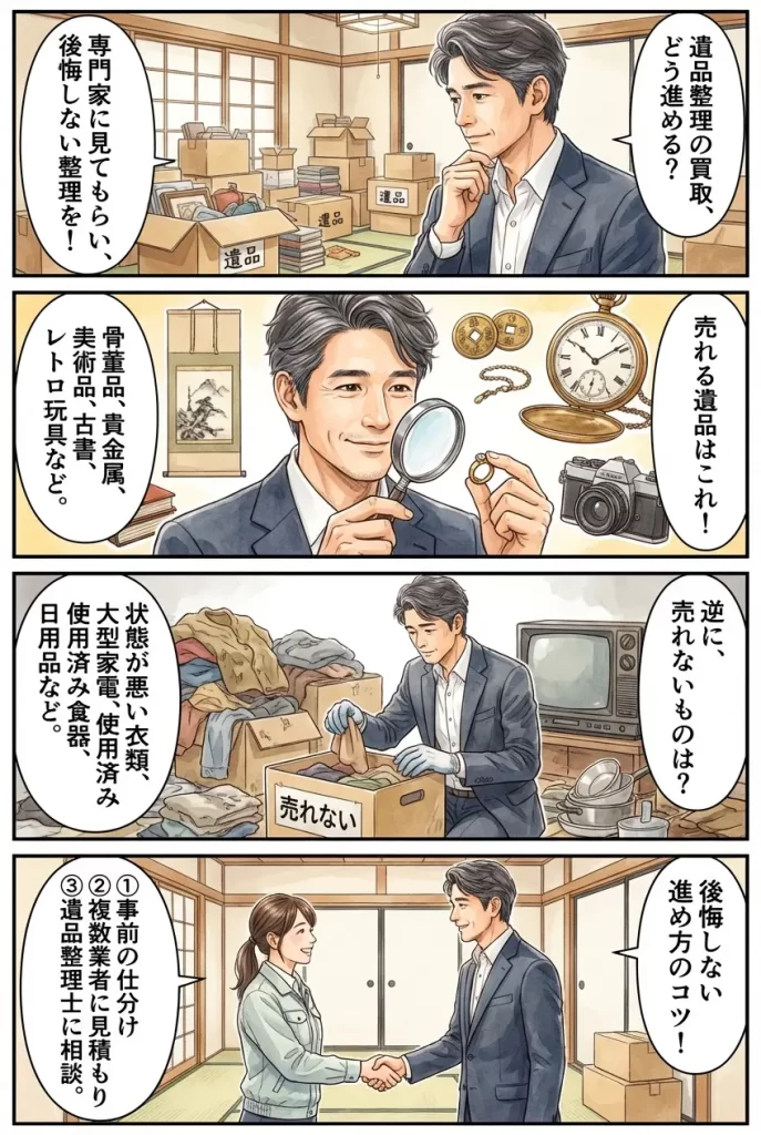 遺品整理の買取｜売れる遺品・売れない遺品と、後悔しない進め方4