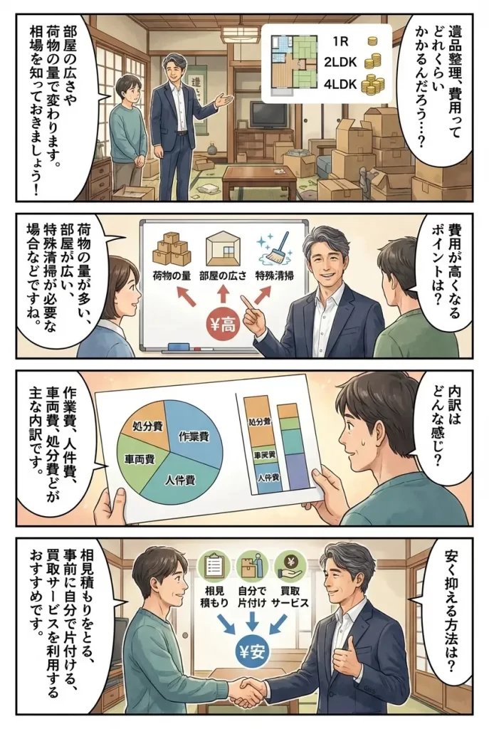 遺品整理の費用相場と内訳｜いくらかかる？何が増える？をやさしく解説
