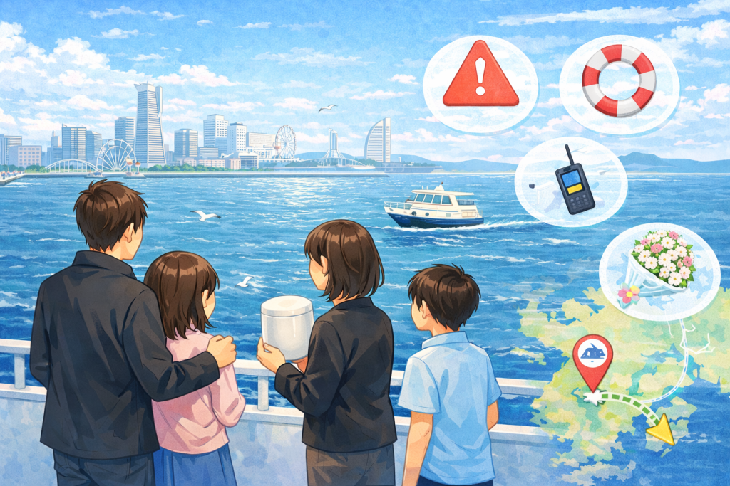 横浜の海葬【海洋散骨】貸切料金｜家族だけで行うときの注意点