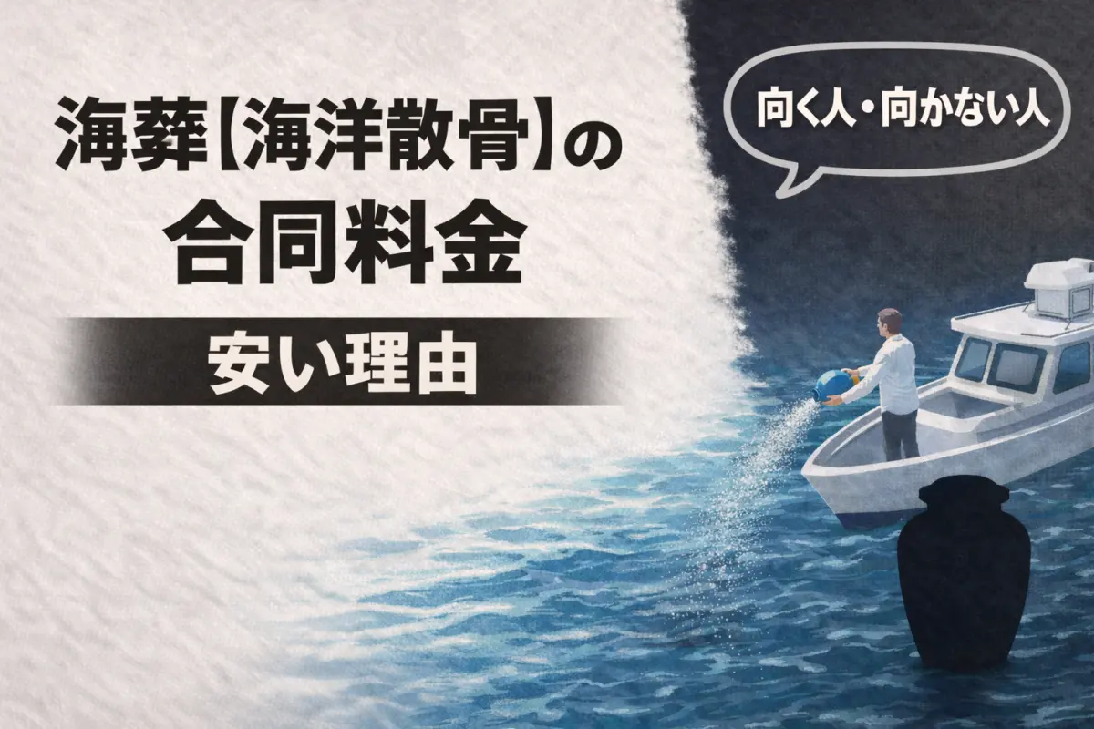海葬【海洋散骨】の合同料金｜安い理由と「向く人・向かない人」を落ち着いて整理
