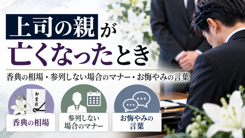 上司の親が亡くなったときのマナー