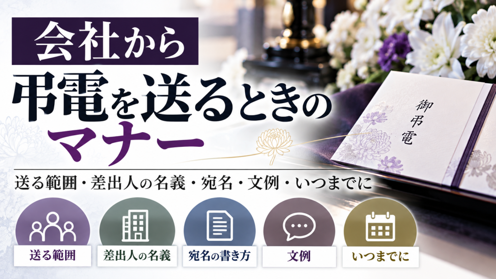 会社から送る弔電のマナー