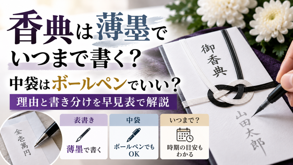 香典袋の薄墨マナー解説